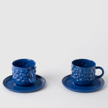 Görseli Galeri görüntüleyiciye yükleyin, Justine Kahve Fincanı ve Tabağı, Lacivert