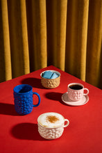 Görseli Galeri görüntüleyiciye yükleyin, Justine Kahve Fincanı ve Tabağı, Mavi &amp; Beyaz
